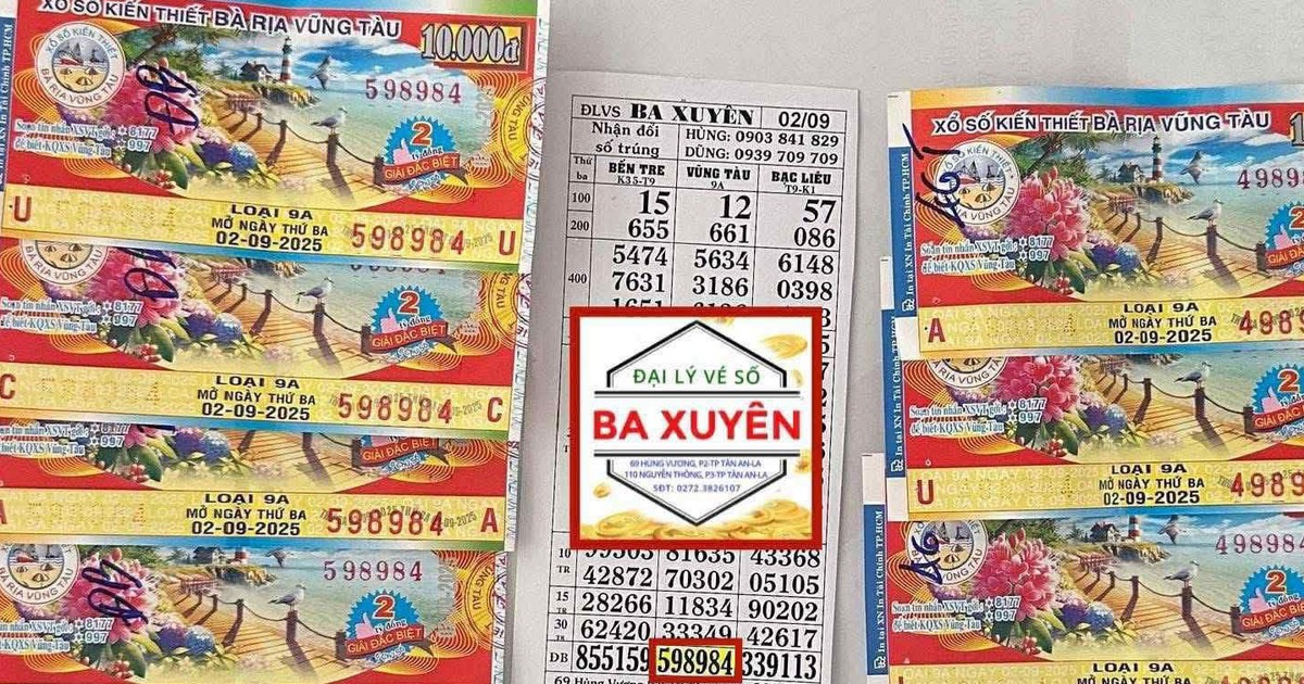 Kh&aacute;ch tr&uacute;ng độc đắc 4 tờ xổ số miền Nam đ&agrave;i Vũng T&agrave;u, nhận hết tiền mặt