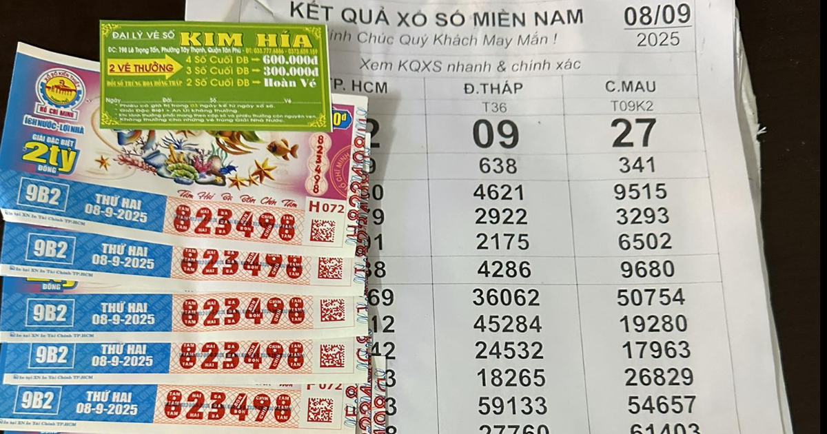Xổ số miền Nam ng&agrave;y 8 th&aacute;ng 9, nhiều kh&aacute;ch tr&uacute;ng đ&agrave;i TP.HCM đổi thưởng sớm