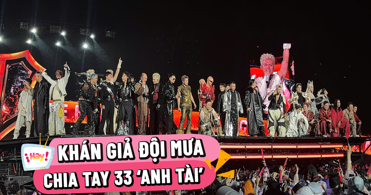 Khán giả đội mưa chia tay 33 ‘Anh tài’ của 'Anh trai vượt ngàn chông gai'