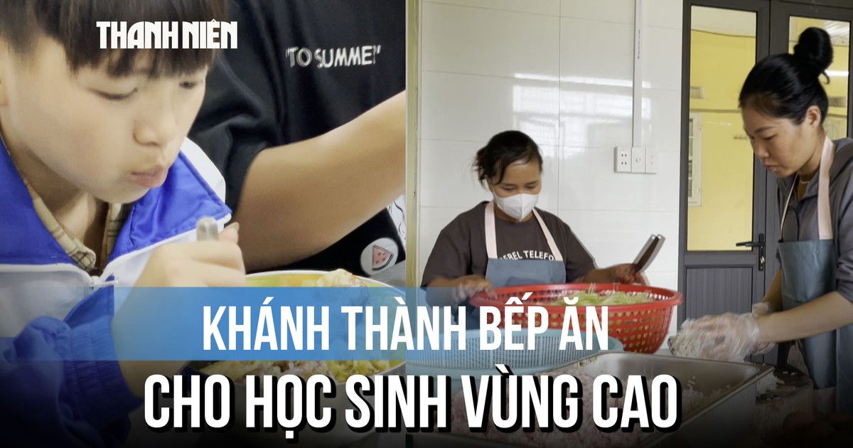 Bếp ăn khang trang cho học sinh vùng cao sau bão Yagi