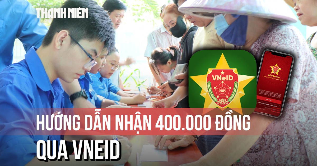 Hướng dẫn nhận quà tết 400.000 đồng qua VNeID liên kết ngân hàng