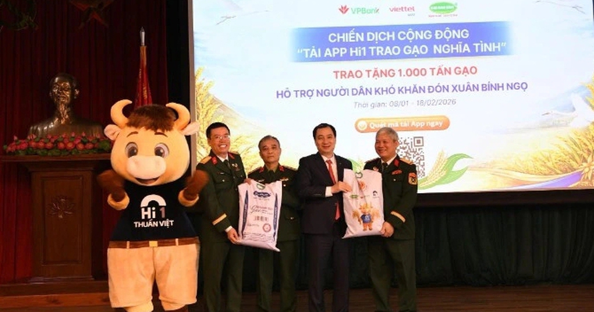 Khởi động chương trình thiện nguyện 'Tải app Hi1 - Trao gạo nghĩa tình'