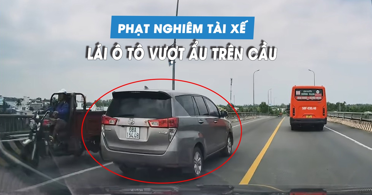 Đề nghị phạt nghiêm tài xế lái ô tô con phóng nhanh, vượt ẩu trên cầu