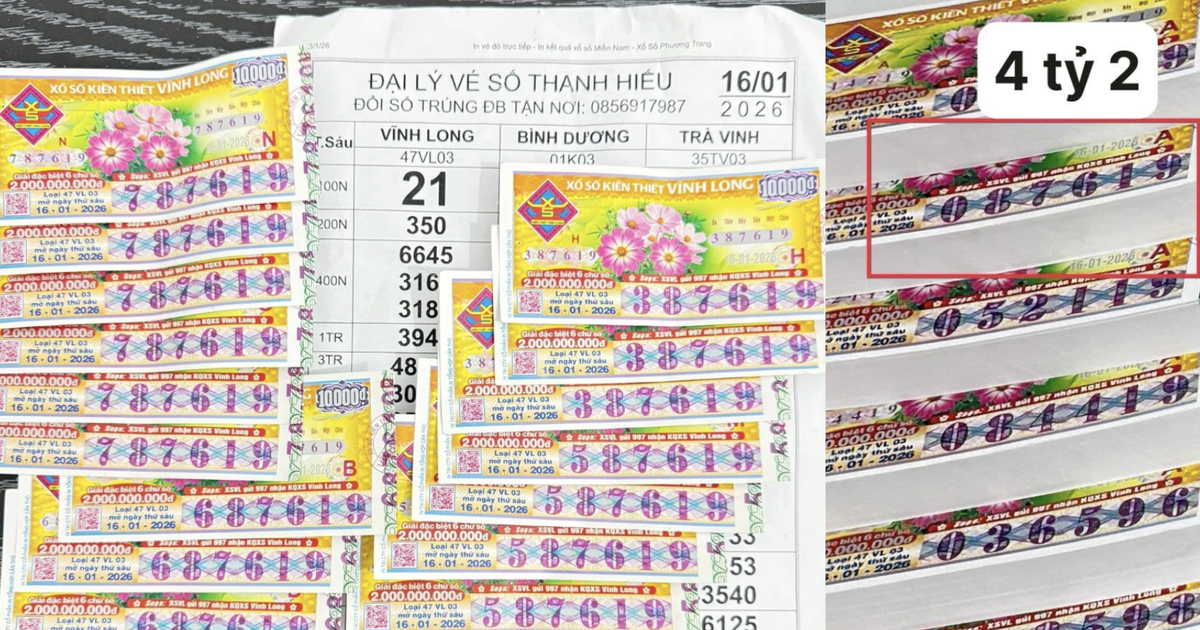 Cây vé trúng 4,2 tỉ xổ số miền Nam xuất hiện, hàng loạt khách nhận tiền mặt