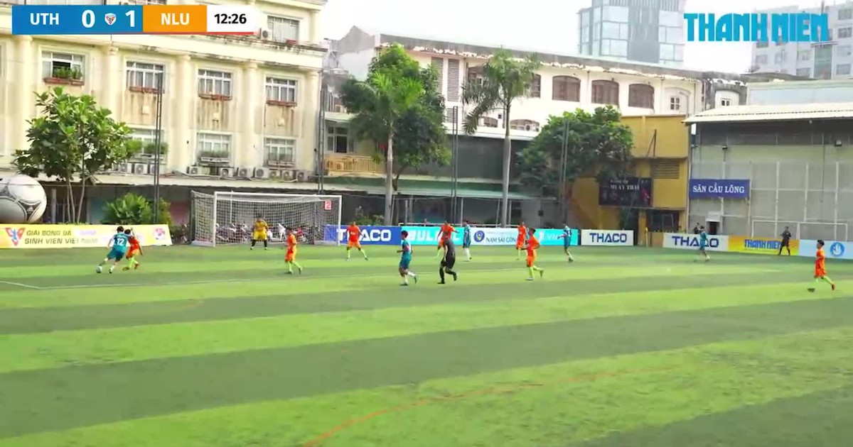 Highlight Trường ĐH Giao thông vận tải TP.HCM (UTH) 2-2 Trường ĐH Nông Lâm TP.HCM (NLU): Bàn thắng giây thứ 8