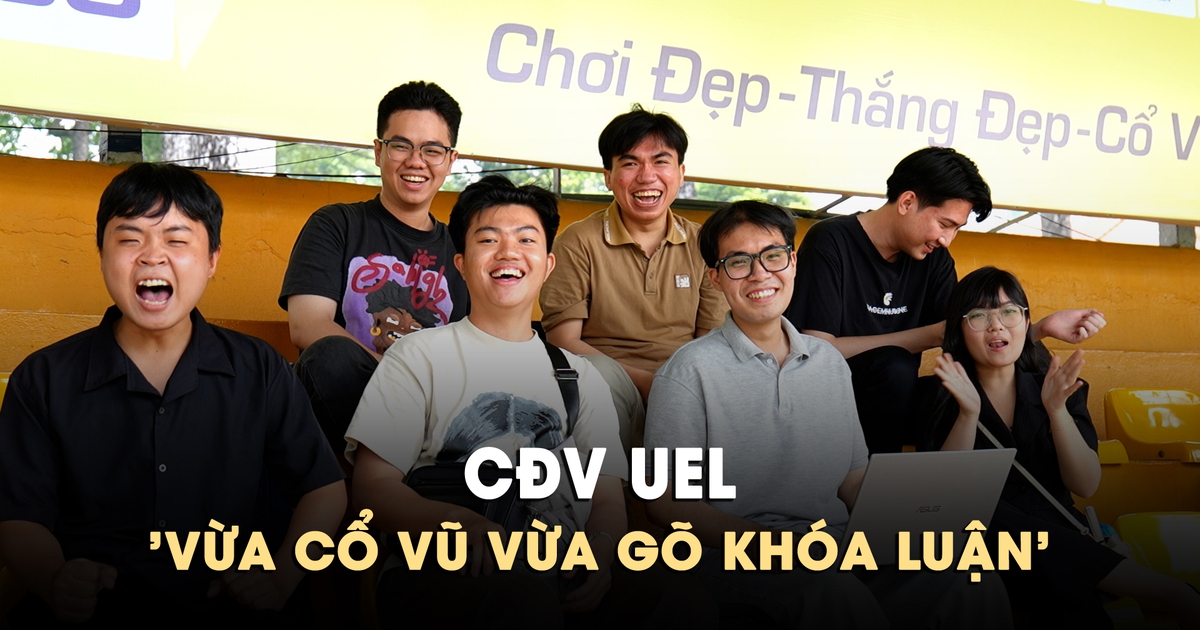 CĐV UEL 'vừa cổ vũ bóng đá vừa gõ khóa luận'