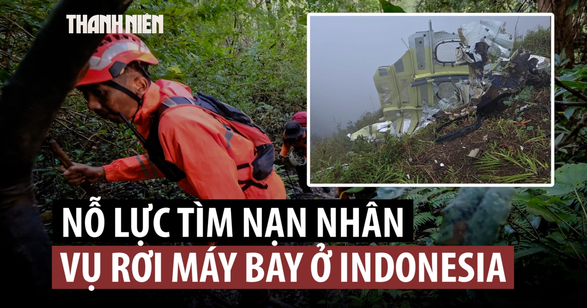 Máy bay Indonesia rơi ở vùng núi, chưa tìm thấy người