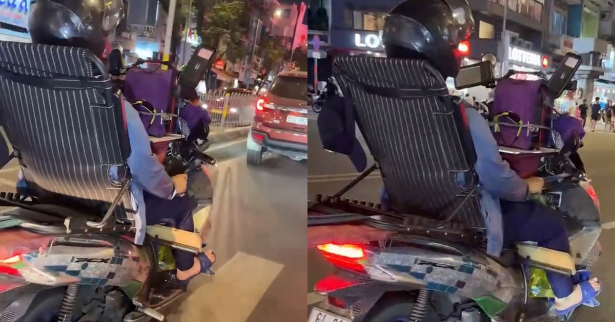 CSGT tịch thu xe của người buông 2 tay, ngả lưng vào ghế khi lái xe máy