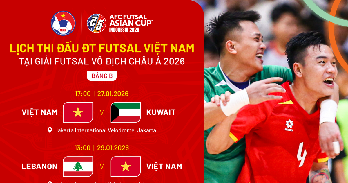 Lịch thi đấu cực hay đội tuyển Việt Nam tại VCK futsal châu Á: Đụng Thái Lan rất mạnh