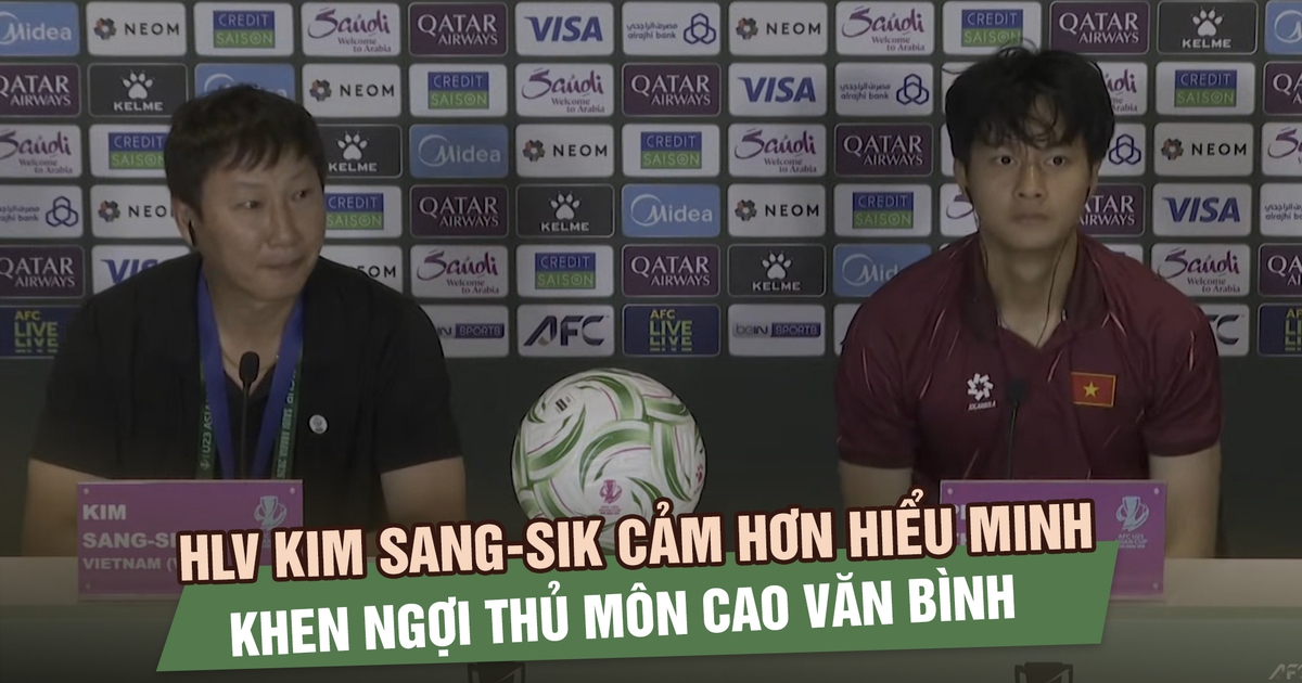 Kim Sang-sik tri ân U.23 Việt Nam sau chiến thắng, Cao Văn Bình là cầu thủ xuất sắc nhất trận