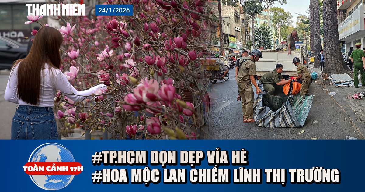 Toàn cảnh 17h: TP.HCM dọn vỉa hè đón tết | Ngắm hoa mộc lan 'gây sốt' thị trường Hà Nội