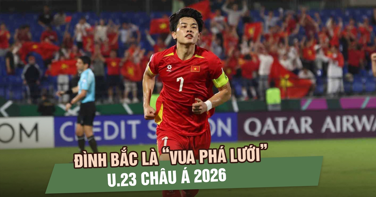 Đình Bắc là vua phá lưới U.23 châu Á 2026, Nhật Bản thâu tóm các danh hiệu cá nhân