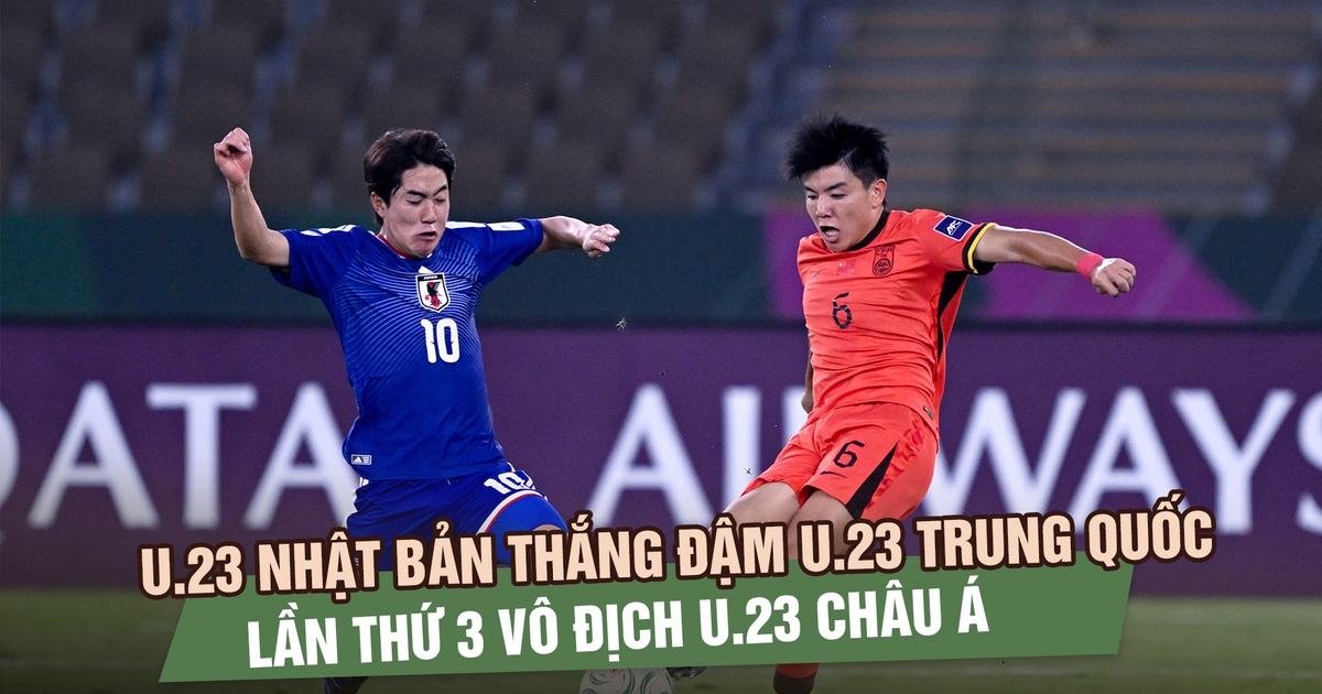 U.23 Nhật Bản thắng đậm U.23 Trung Quốc, lần thứ 3 vô địch U.23 châu Á