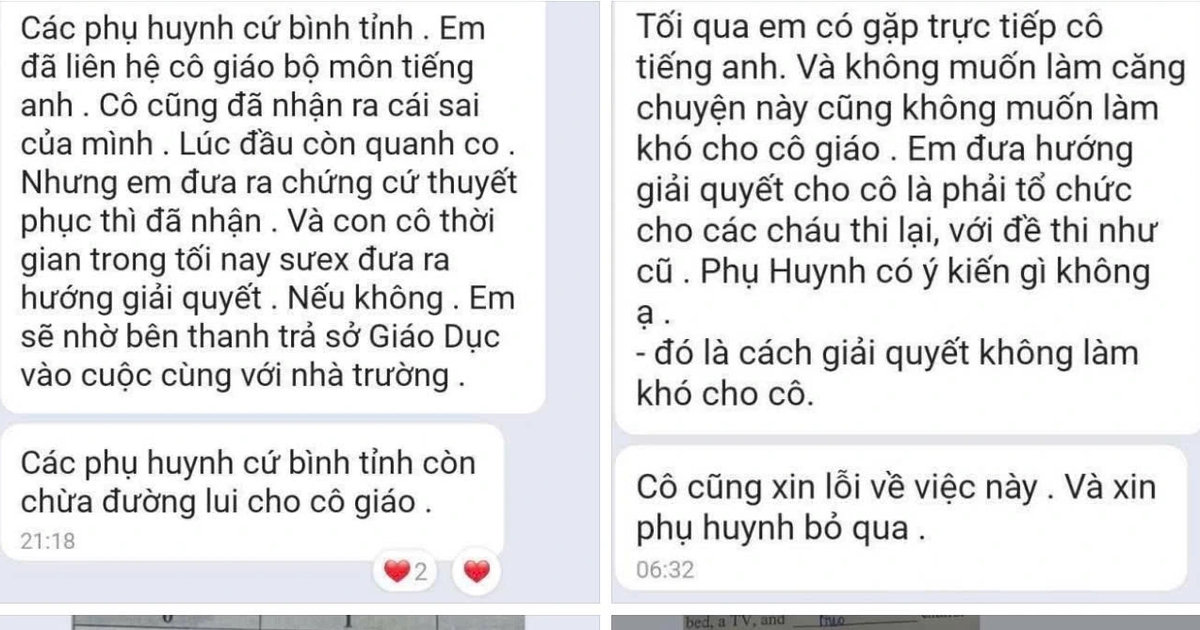 Giáo viên bị tố sửa bài thi, thêm chữ làm sai câu trả lời của học sinh