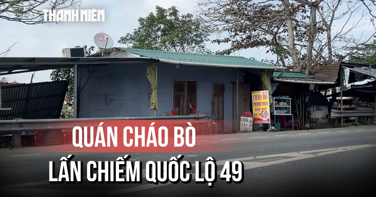 TP.Huế: Cận cảnh quán cháo bò 'cố thủ trên đường gom QL49