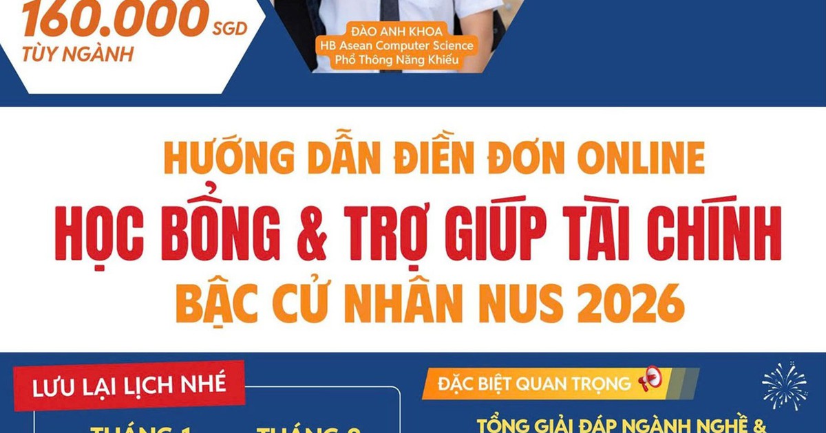 Nhanh nhanh trước tết kịp giờ nộp đơn học bổng NUS trước 23.2