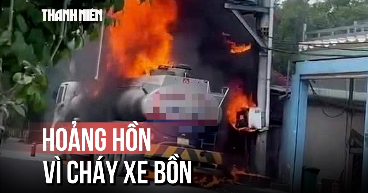 TP.HCM: Cháy xe bồn ở xã Nhà Bè, người dân hốt hoảng