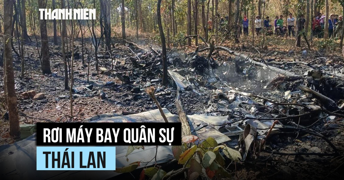 Máy bay không quân Thái Lan rơi, 2 phi công thiệt mạng