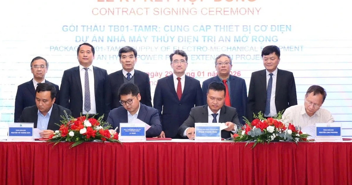 Ký kết gói thầu nghìn tỉ cung cấp thiết bị cho nhà máy thủy điện Trị An mở rộng