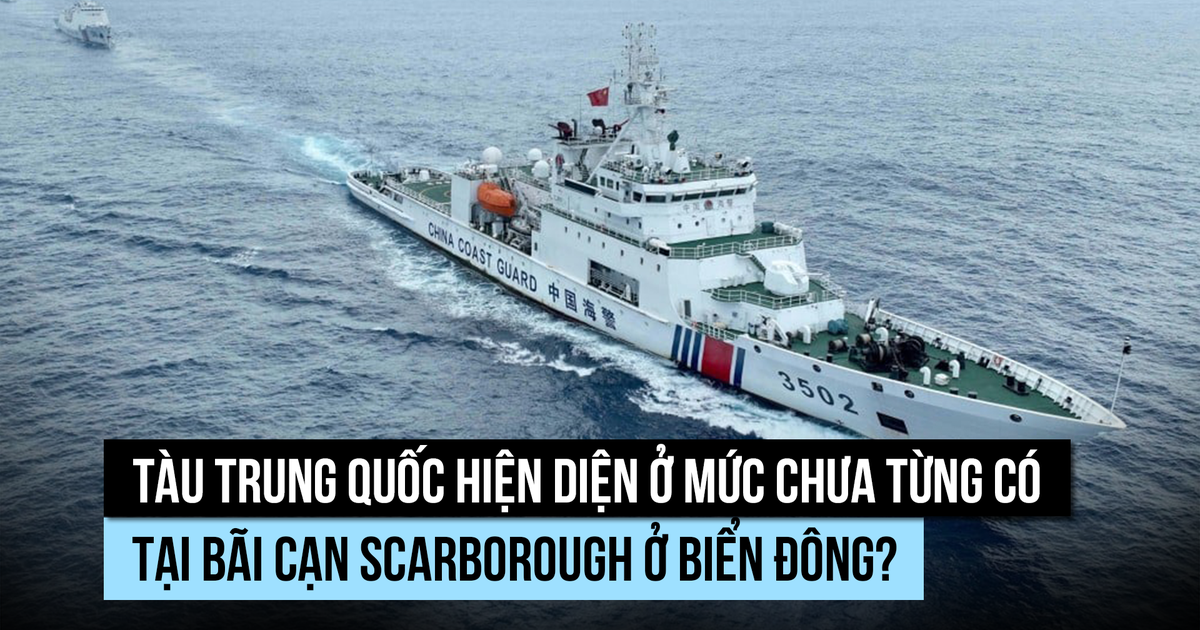 Tàu Trung Quốc hiện diện ở mức độ chưa từng có tại bãi cạn Scarborough?