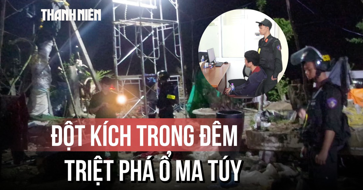 Đột kích trong đêm triệt phá tụ điểm sử dụng ma túy tại vườn cây cảnh