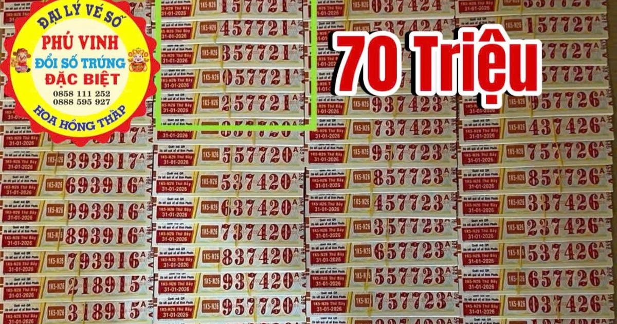 'May mắn kép' cho khách trúng xổ số miền Nam ngày 31 tháng 1 đài Hậu Giang