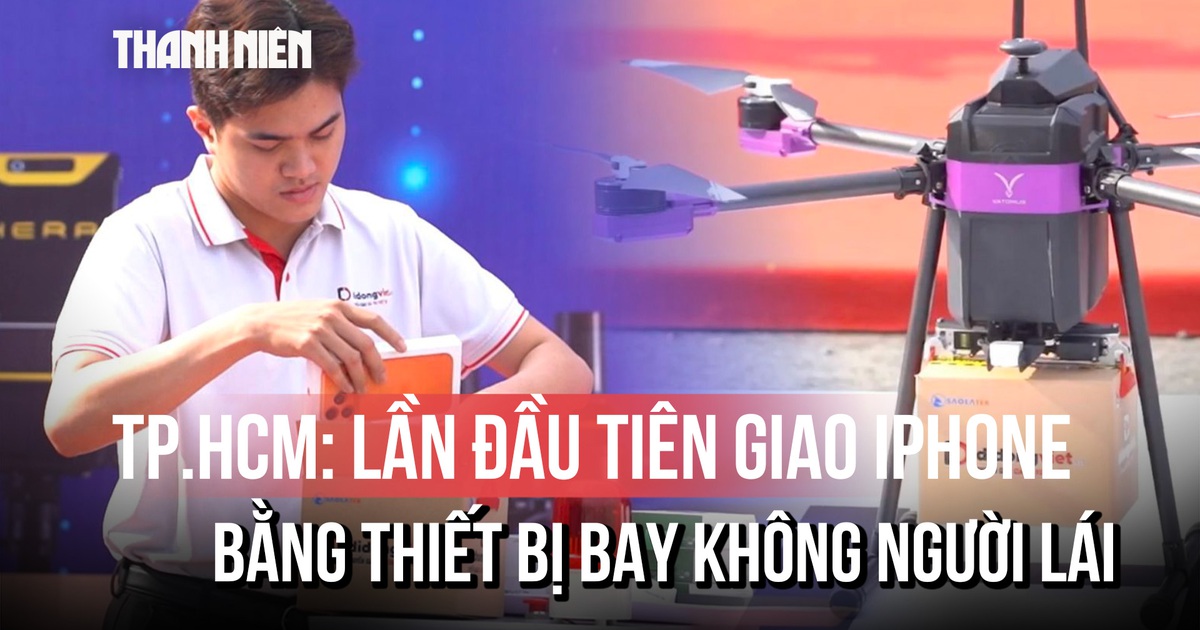 Lần đầu tiên giao Iphone 17 pro max bằng thiết bị bay không người lái tại TP.HCM