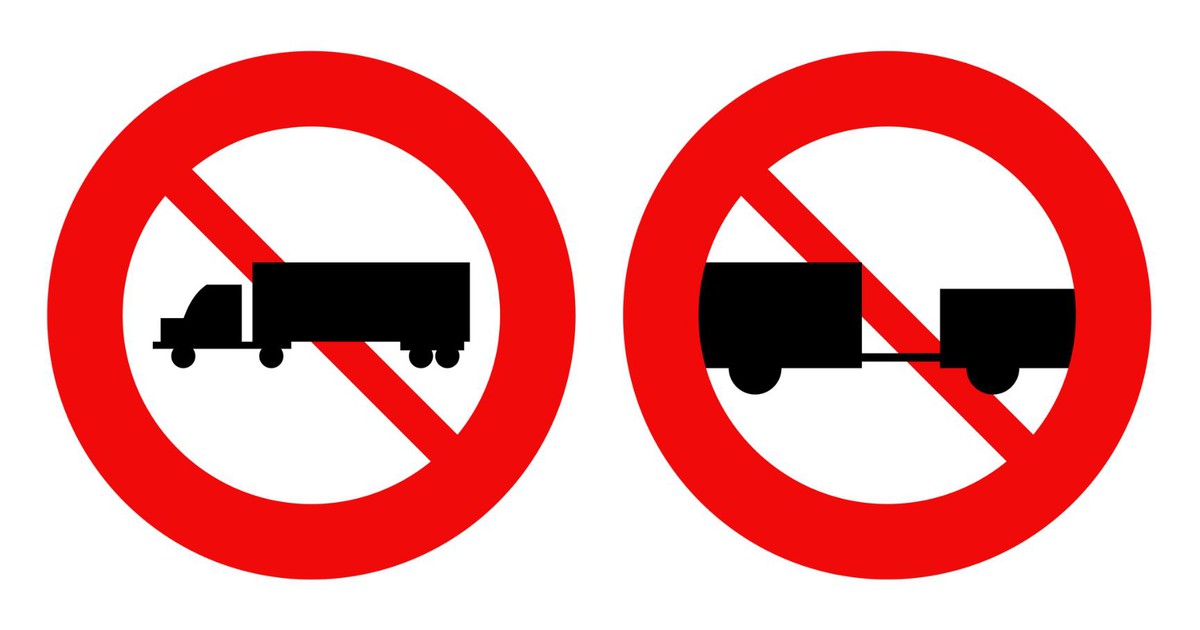 Phân biệt sai biển cấm xe kéo rơ-moóc có thể bị phạt đến 22 triệu đồng