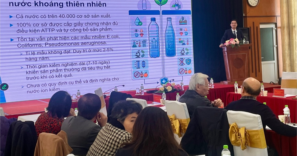 2 - 5% mẫu nước uống đóng chai, nước đá dùng liền không đạt chất lượng