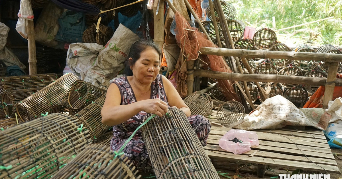 Nỗi buồn bên xóm nghề đan lọp cua