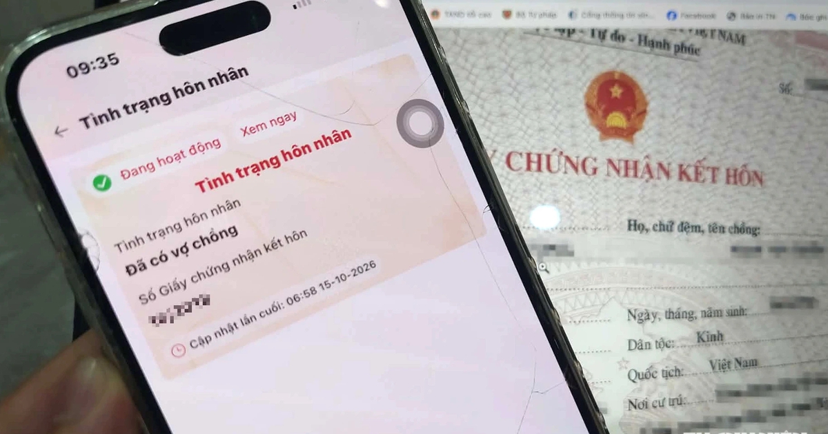Đề xuất tình trạng hôn nhân trên VNeID thay thế cho bản giấy