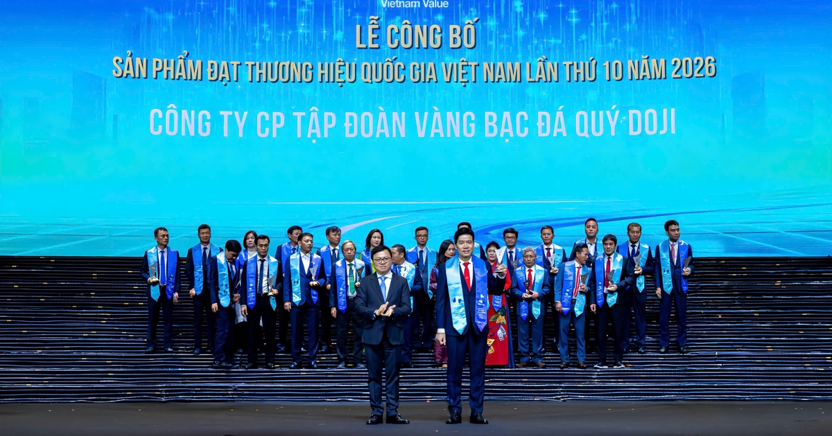 DOJI 16 năm liên tiếp được vinh danh Thương hiệu quốc gia Việt Nam