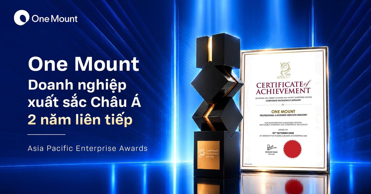 Hai năm liền nhận giải APEA: One Mount khẳng định chiến lược hệ sinh thái số