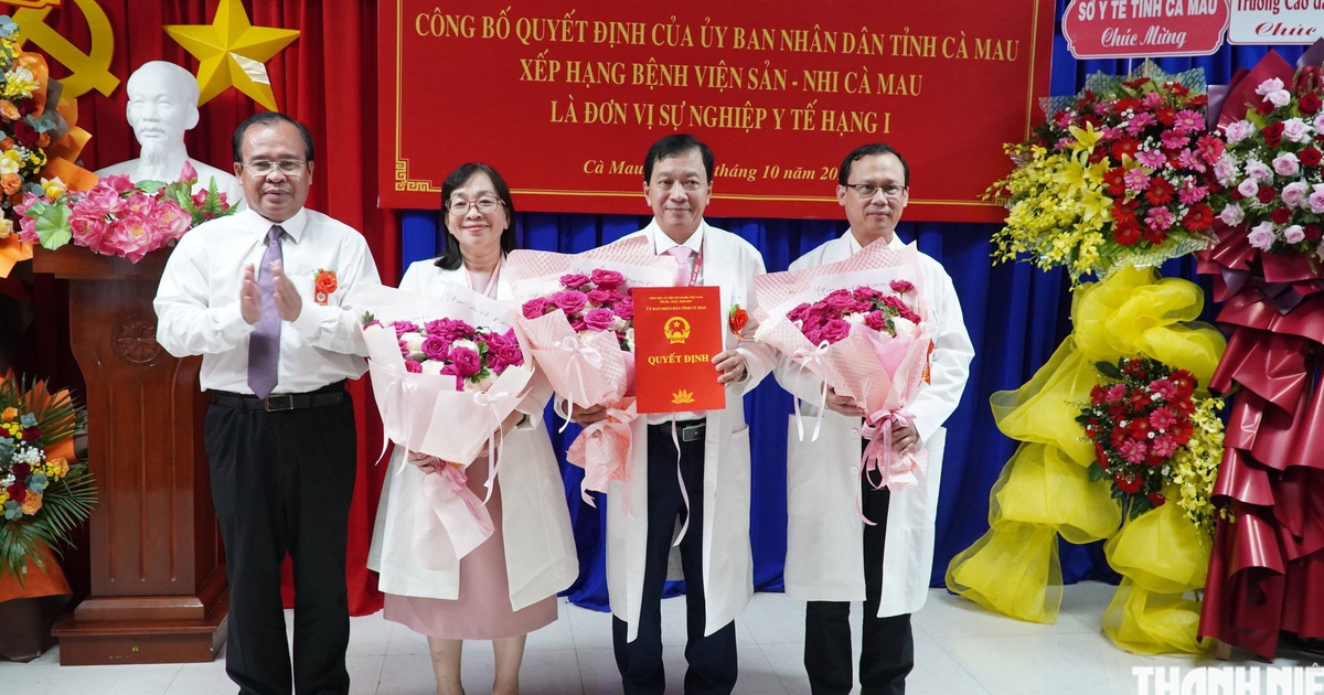 Bệnh viện Sản - Nhi Cà Mau lên hạng 1