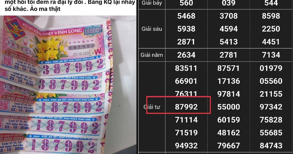 Kết quả xổ số Vĩnh Long ng&agrave;y 23.10 bị nhầm giải 3 triệu đồng, v&igrave; sao?