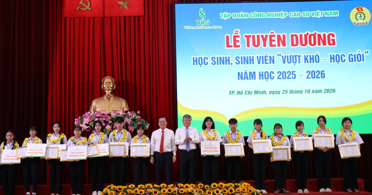 VRG tiếp sức con em công nhân cao su vững bước trên đường học tập