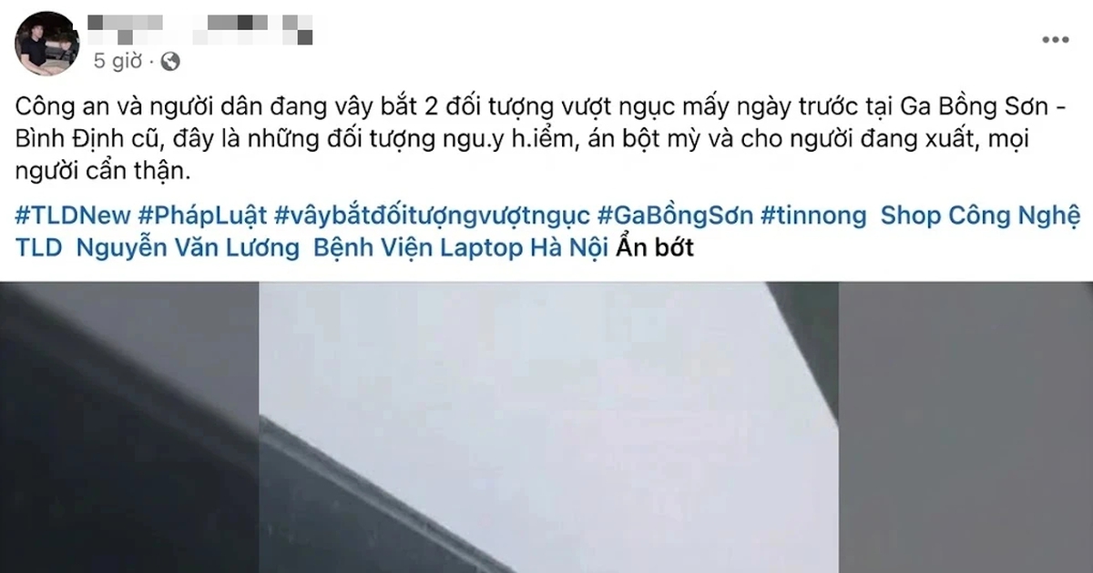 Đi tàu trốn vé, người đàn ông bị dân mạng "đồn" là phạm nhân trốn trại