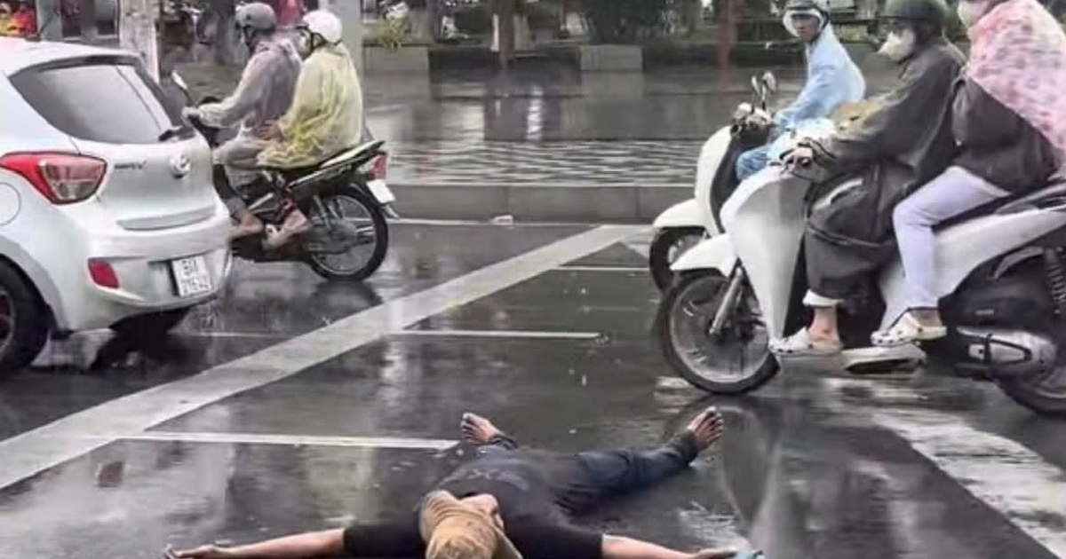 Công an thông tin vụ nam thanh niên nằm giữa đại lộ trong mưa ở Cần Thơ