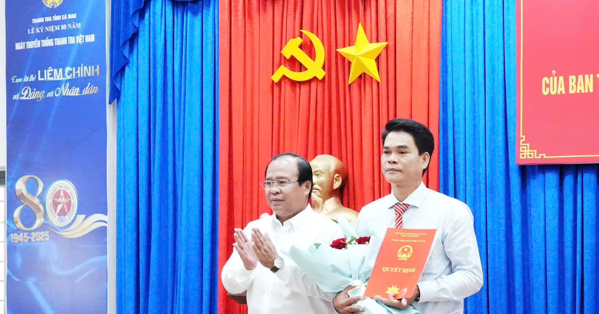 Phó trưởng ban Nội chính Tỉnh ủy làm Phó chánh Thanh tra tỉnh Cà Mau