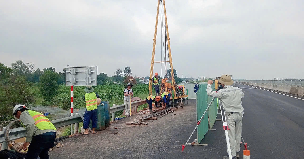 Khoan địa chất tìm nguyên nhân gây lún, nứt cao tốc Biên Hòa - Vũng Tàu