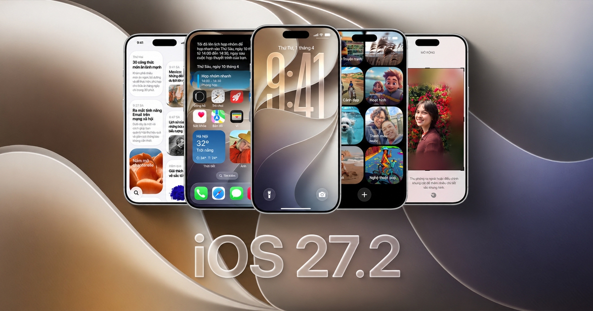 Lộ thời điểm ra mắt và danh sách tính năng mới của iOS 27.2