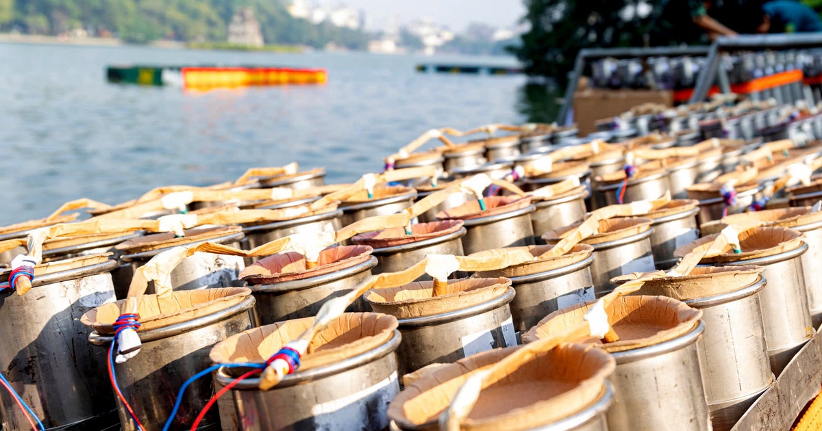 Cận cảnh trận địa pháo hoa chào mừng Ngày giải phóng thủ đô