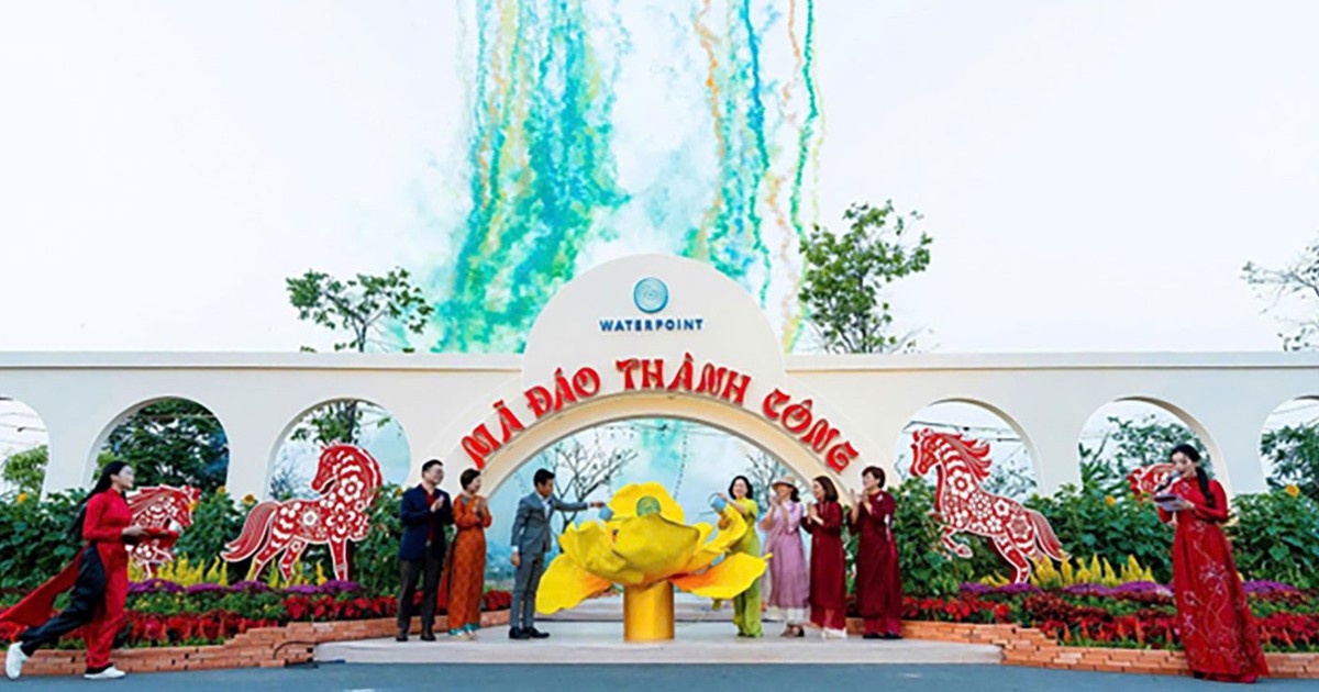 Sắc xuân tại Waterpoint: Hàng ngàn du khách say lòng trước đường hoa rạng rỡ