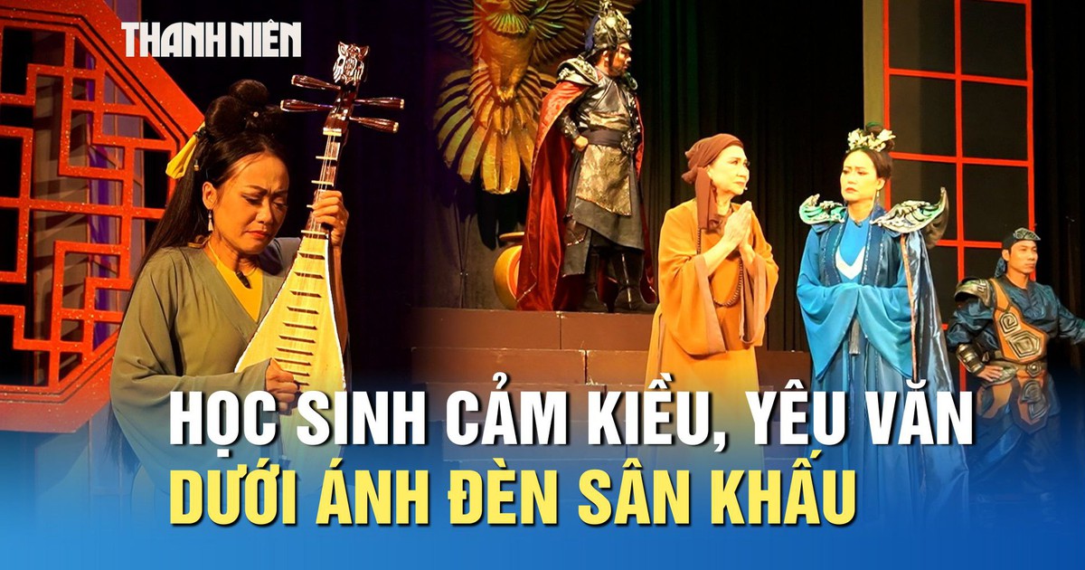 Học sinh trầm trồ chiêm ngưỡng nàng Kiều bước ra từ trang sách