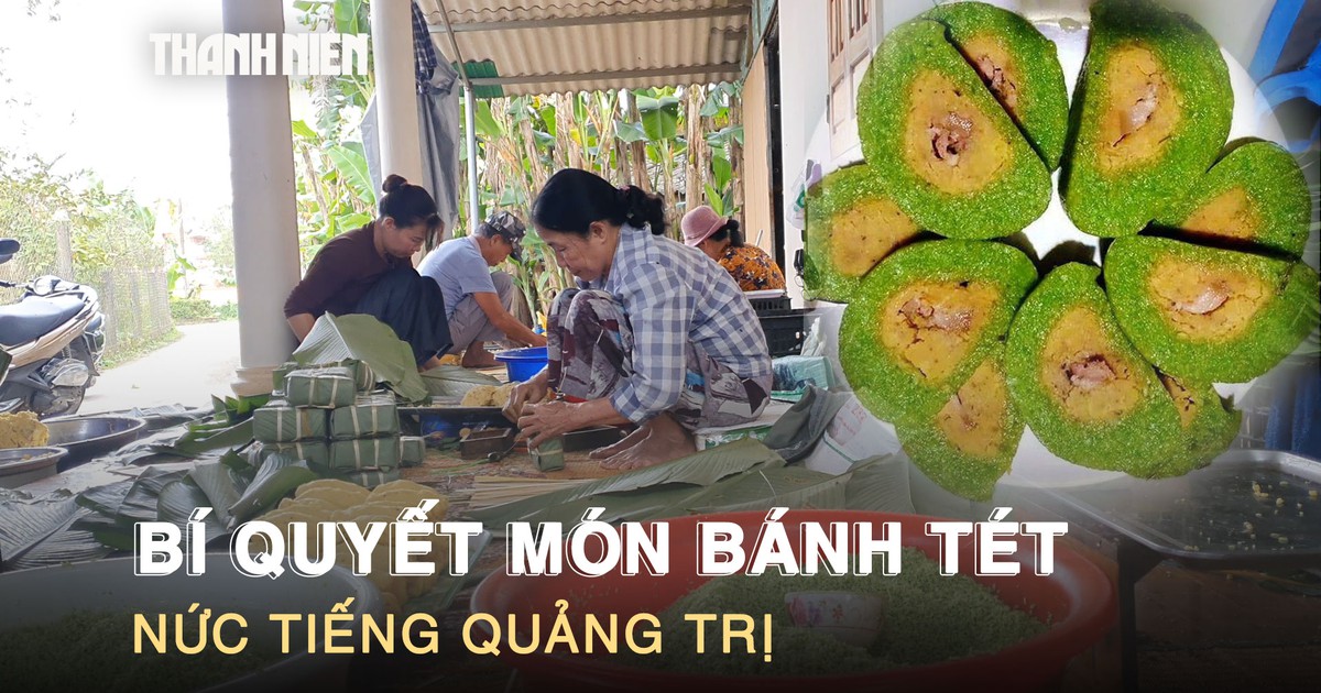 Bánh tét mặt trăng nức tiếng Quảng Trị: Bí quyết nằm ở loại rau quen thuộc