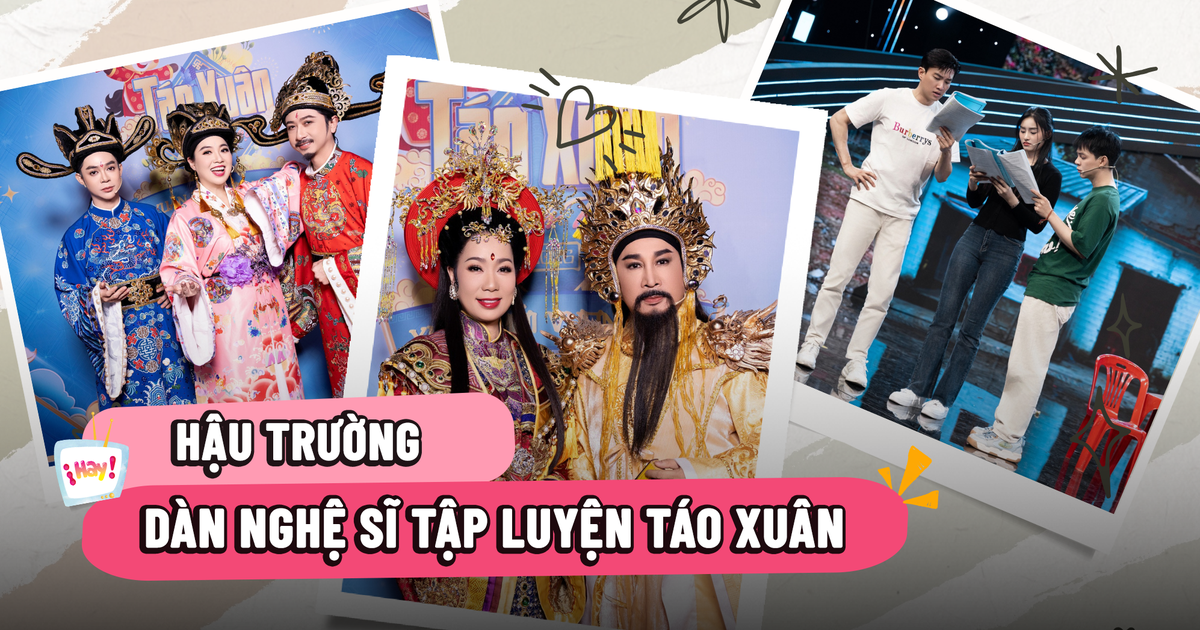 NSND Trịnh Kim Chi, Quốc Trường cùng dàn hoa, á hậu tập luyện 'Táo xuân'