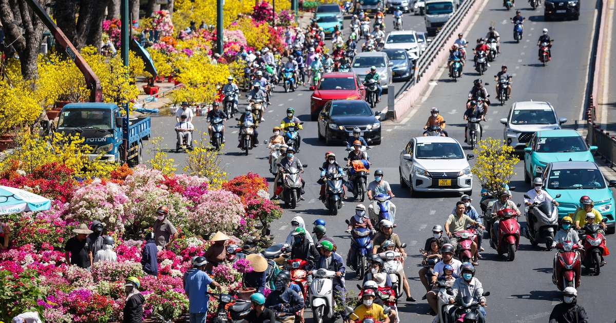 Người dân TP.HCM tất bật mang xuân về nhà ngày giao thừa Tết Bính Ngọ 2026