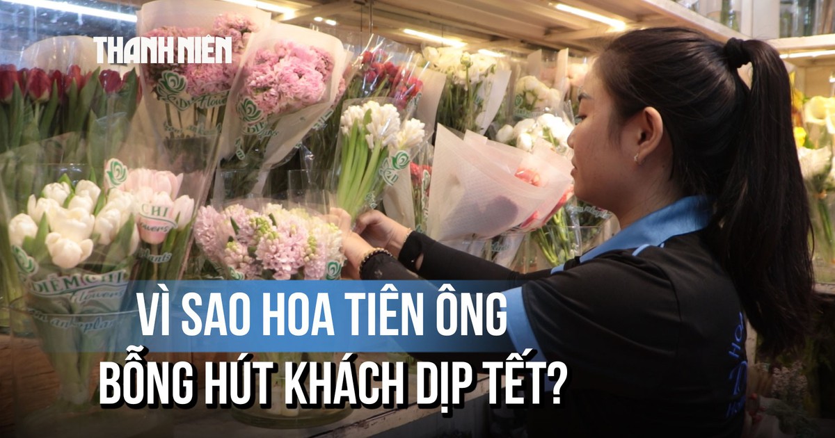 Chợ hoa Hồ Thị Kỷ: Hoa Tiên Ông được khách hỏi mua liên tục dịp Tết