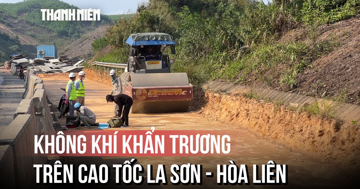 [FLYCAM] Hiện trạng thi công mở rộng cao tốc La Sơn – Hòa Liên: Huy động tối đa nhân lực, máy móc