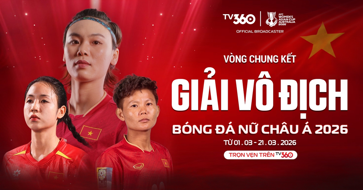 Xem trực tiếp đội tuyển nữ Việt Nam đá giải châu Á trọn vẹn trên TV360